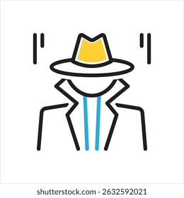 Vector multi color icon for investigator