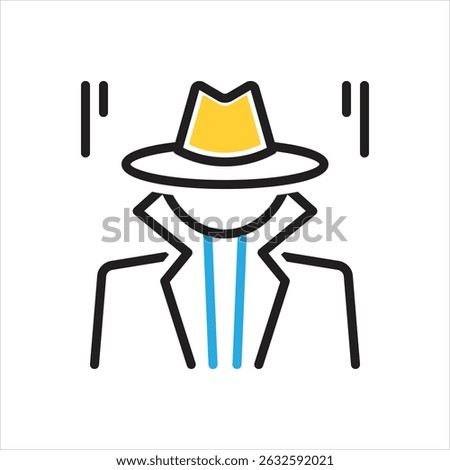 Vector multi color icon for investigator
