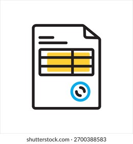Vector icono multicolor para la Factura