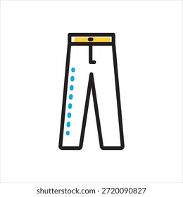 Icono multicolor de Vector para jeans