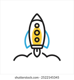 Vector multi color icon for jet pack