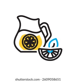 Vector multi color icon for juice