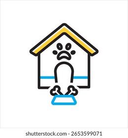 Vektor-Mehrfarbensymbol für Kennel