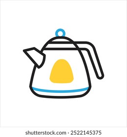 Vector multi color icon for kettle