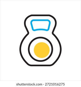 Vector icono multicolor para kettlebell
