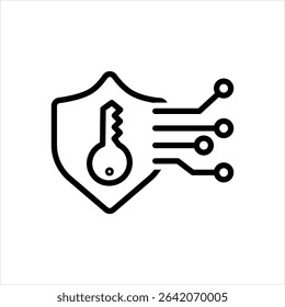 Vector multi color icon for key