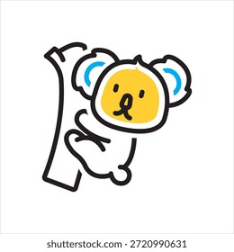 Vektor mehrfarbiges Symbol für Koala