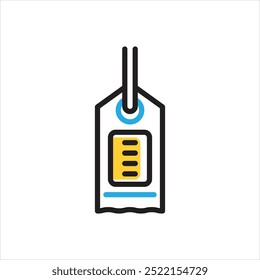 Ícone de vetor com várias cores para o rótulo