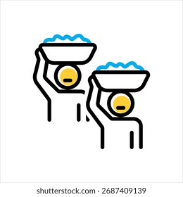 Vector multi color icon for Labour