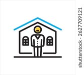 Vector multi color icon for landlord