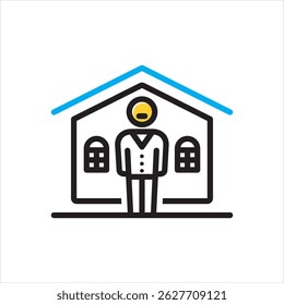 Vector multi color icon for landlord