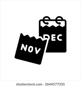 Vector multi color icon for last month