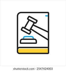 Vector multi color icon for law