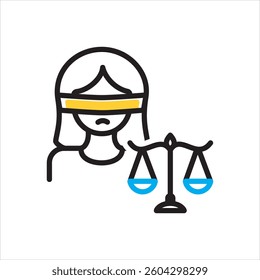 Vector multi color icon for law