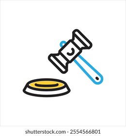 Vector multi color icon for lawsuit