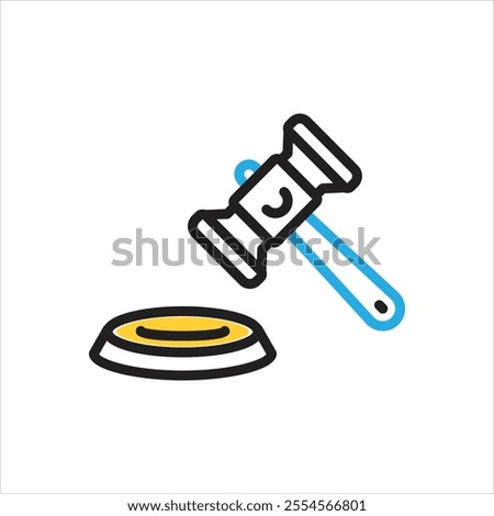 Vector multi color icon for lawsuit