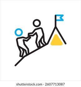 Vector multi color icon for leadership