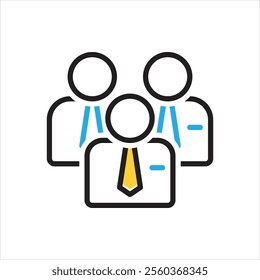 Vector multi color icon for leading