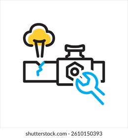 Vector multi color icon for leak repair
