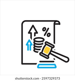 Vector multi color icon for  legal tax