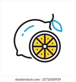 Vector multi color icon for lemon