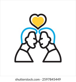 Vector multi color icon for lgbtq