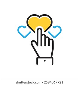Vector multi color icon for like