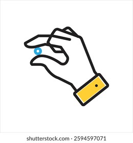 Vector multi color icon for little