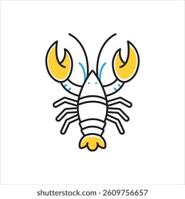 Vector multi color icon for lobster