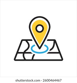 Vector multi color icon for locate