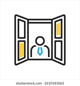 Vector multi color icon for look