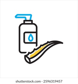 Vector multi color icon for lotion