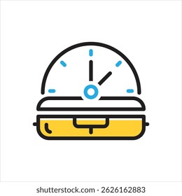 Vector icono multicolor para el almuerzo