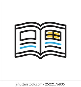 Icono multicolor del Vector para la revista
