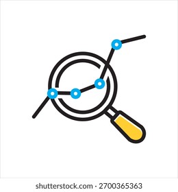 Vector multi color icon for Magnifying glass