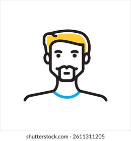 Vector multi color icon for man
