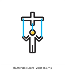 Vector multi color icon for manipulative