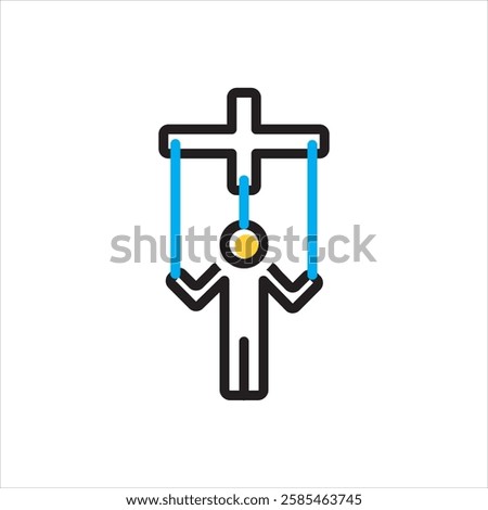 Vector multi color icon for manipulative