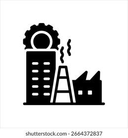 Vector multi color icon for manufacturer