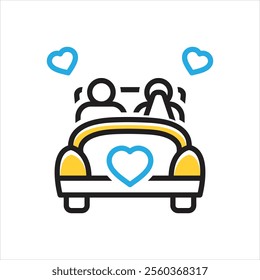 Vector multi color icon for married