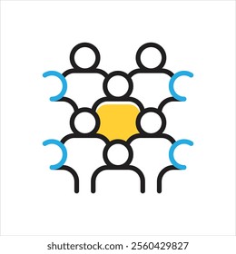Vector multi color icon for mass