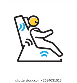 Vektor mehrfarbiges Symbol für Massagestuhl