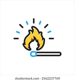 Vector multi color icon for match