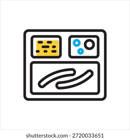 Vector icono multicolor para bandeja de comida