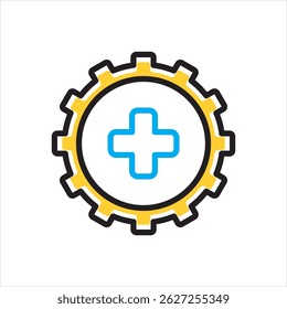 Ícone de vetor de várias cores para gerenciamento médico