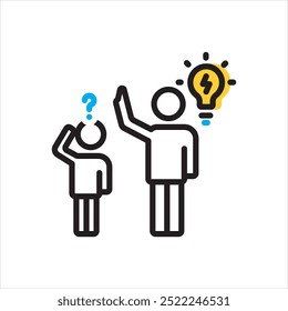 Vector multi color icon for mentoring