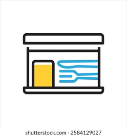 Vector multi color icon for mess