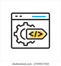 Vector multi color icon for meta tag