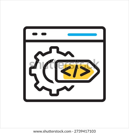 Vector multi color icon for meta tag