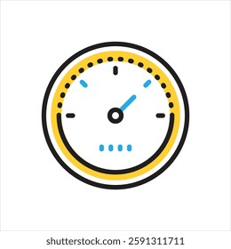 Vector multi color icon for meter